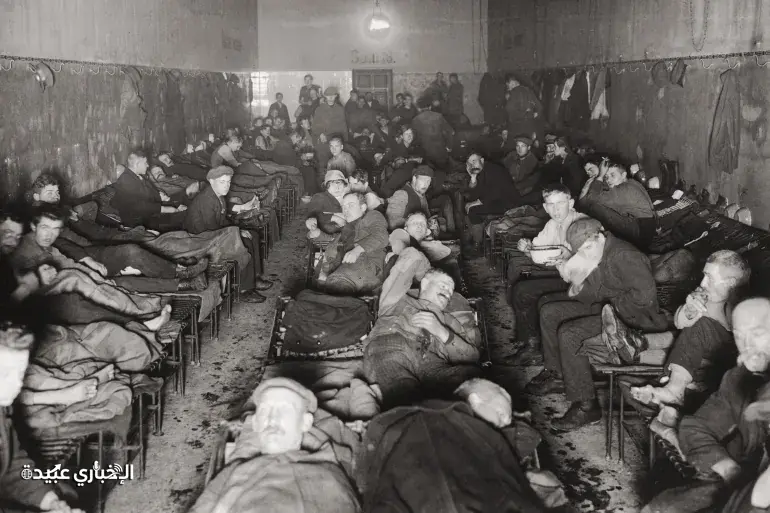 مهجع لإيواء المشردين في برلين عام 1920